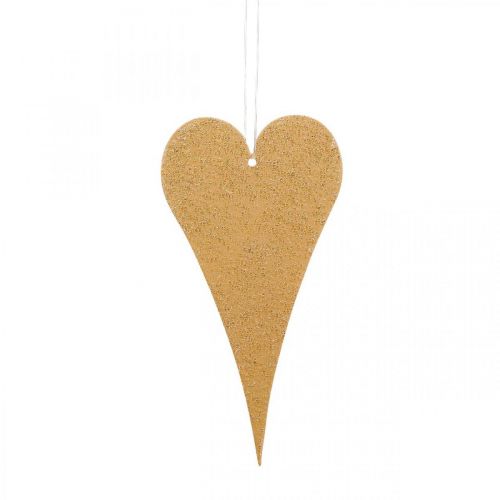 Artikel Hängedeko Fenster Metallherzen, Deko Herzen zum Aufhängen Beige/Gelb/Orange H15cm 6 St
