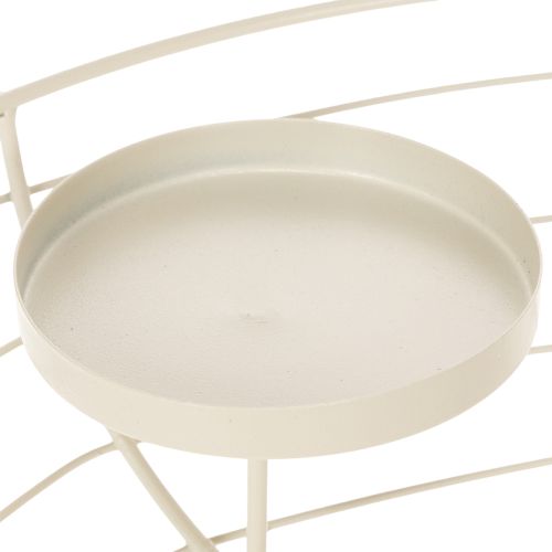 Kerzenhalter Adventskranz Metall rund 35 cm grau | Floristik21.de
