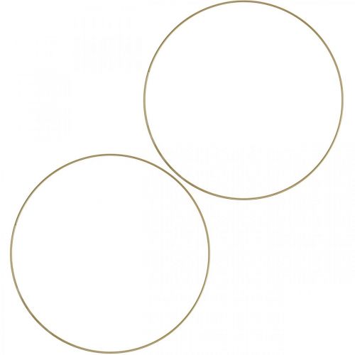 Floristik21 Metallring Dekoring Scandi Ring Deko Loop Gold Ø 25,5cm 6St