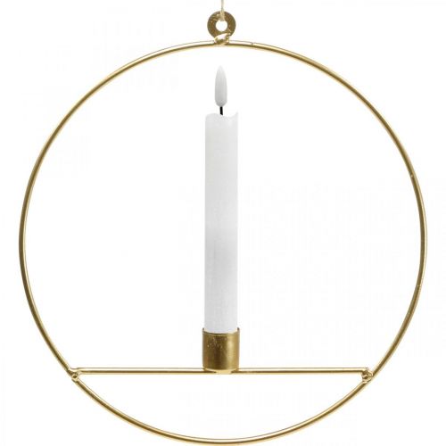 Artikel Kerzenhalter zum Hängen Golden Metall Dekoring Ø25cm 3St