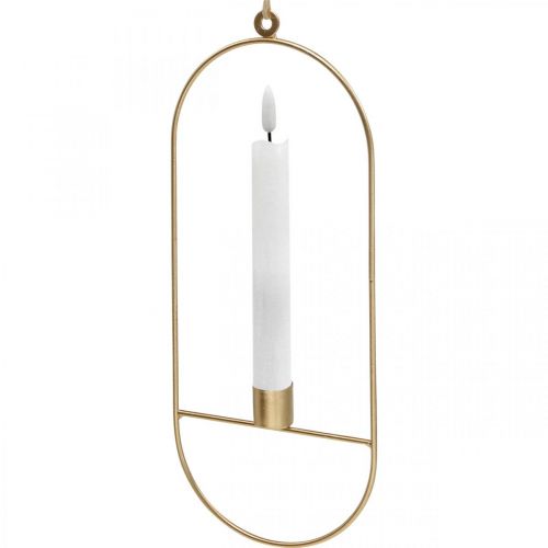 Artikel Kerzenhalter zum Hängen Golden Oval Metall 13×30,5cm 3St