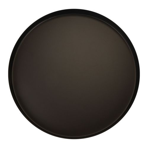 Artikel Metalltablett Deko Tablett Schwarz Rund Kerzentablett Ø25cm 2St