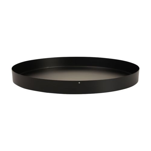 Floristik21 Metalltablett Rund Kerzentablett Schwarz Ø20cm H2,5cm 2St