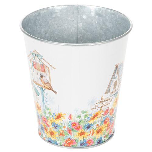 Metalltopf mit Motiv,
