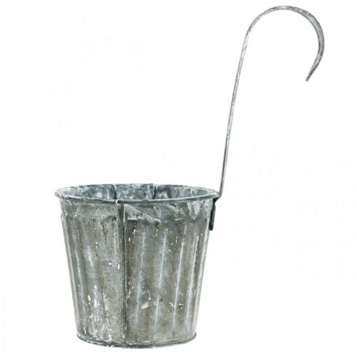 Floristik21 Dekotopf zum Hängen, Metallgefäß, Balkondeko, Pflanztopf Antik-Look Ø13cm