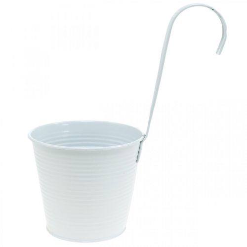 Floristik21 Pflanzgefäß, Blumentopf zum Hängen, Blumendeko, Hängetopf Weiß Ø13,5cm
