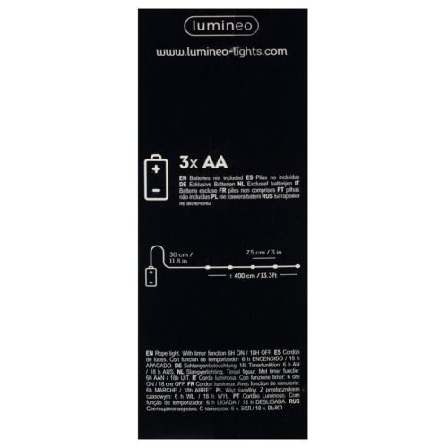 Artikel Micro LED Lichterkette Indoor mit Jutekordel und Warmweißem Licht – 390cm Länge