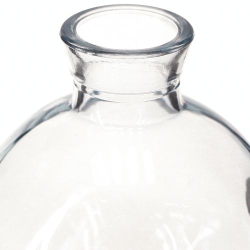 Artikel Mini Glas Vasen Blau Bauchig Ø7,5cm H9cm - 6er Set