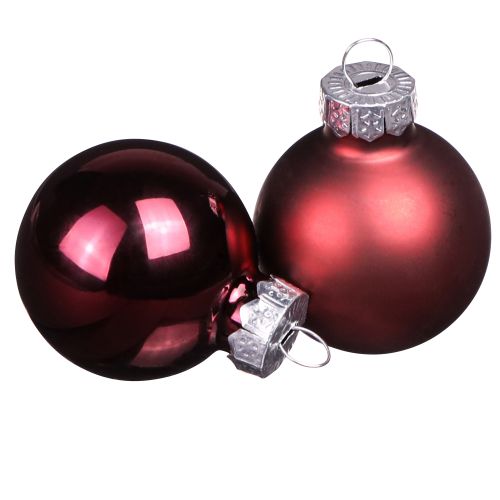 Floristik21 Mini Glaskugeln Weihnachten Berry Ø3cm Set - Festliche Baumkugeln, Dekokugeln 22 Stück