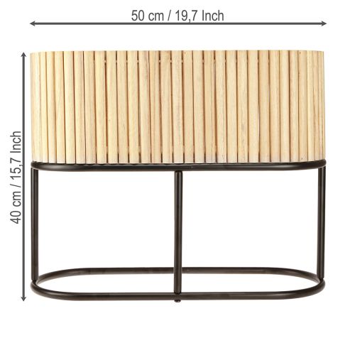Artikel Mini-Hochbeet Jardiniere Pflanzkübel Holz Elegant Ovale Deko 50×20cm