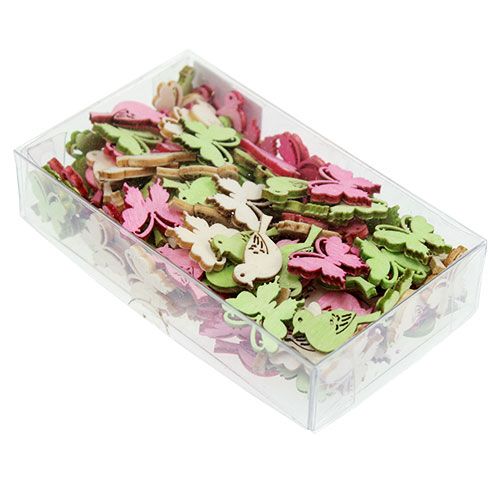 Artikel Mini-Holzstreu Deko 2cm pastell sort. 144St