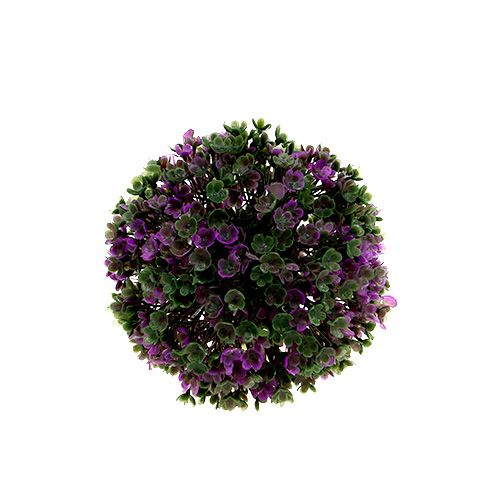 Floristik21 Mini Deko-Kugel Lila mit Blüten künstlich Ø10cm 1St