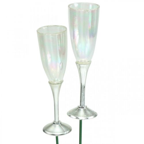 Artikel Mini Sektglas Silvesterdeko zum Stecken 7,5cm 24 St