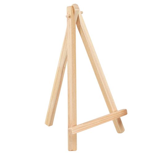 Floristik21 Mini Staffelei als Karten- und Bildhalter, Holz Natur, Set 6 Stück für Tischdeko und Events