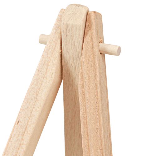 Artikel Mini Staffelei als Karten- und Bildhalter, Holz Natur, Set 6 Stück für Tischdeko und Events