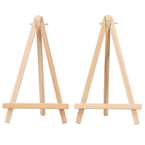 Artikel Mini Staffelei als Karten- und Bildhalter, Holz Natur, Set 6 Stück für Tischdeko und Events