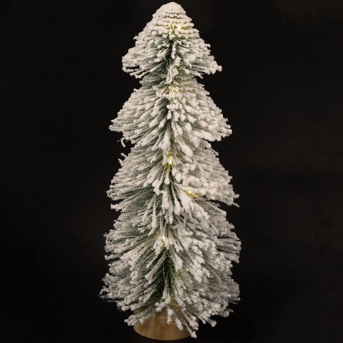 Artikel LED Weihnachtsbaum Mini 40 cm Beschneit mit Holzsockel für Winterdeko