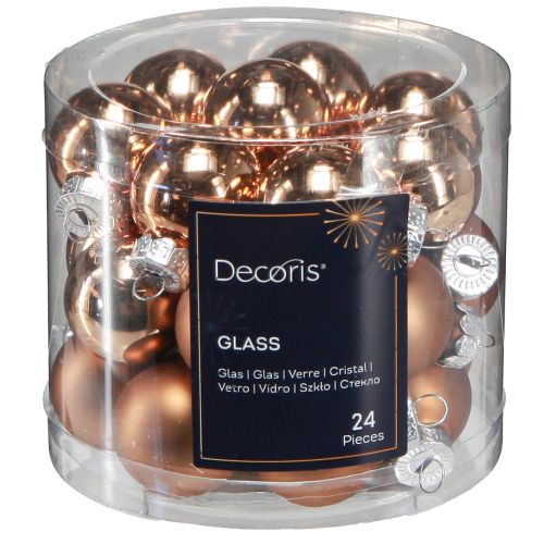 Artikel Mini Weihnachtsbaumkugeln Glas Gold Ø2,5cm 22er Set - festlicher Baumschmuck
