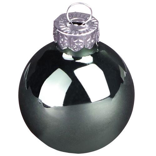 Mini Weihnachtskugeln Glas Grün Perlmuttgrau Ø3cm 22 St Weihnachtsschmuck | Floristik21.de