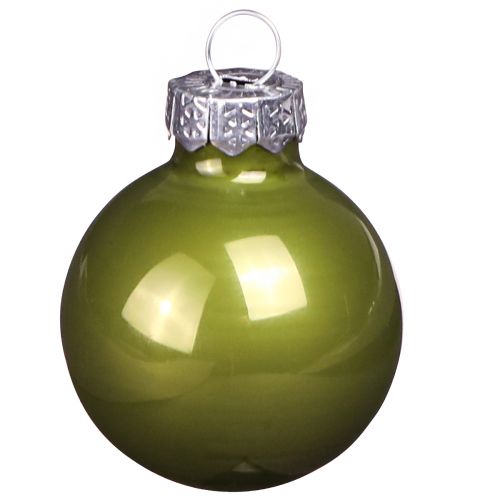 Artikel Mini Weihnachtskugeln Glas Hellgrün Mix Ø3cm 22 Stück - Vielseitiger Christbaumschmuck