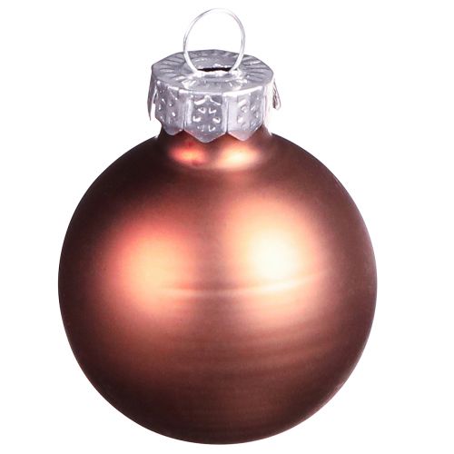 Artikel Mini Weihnachtskugeln Set Silber-Aprikot Ø3cm, Glas, 22er-Pack, Festlicher Baumschmuck