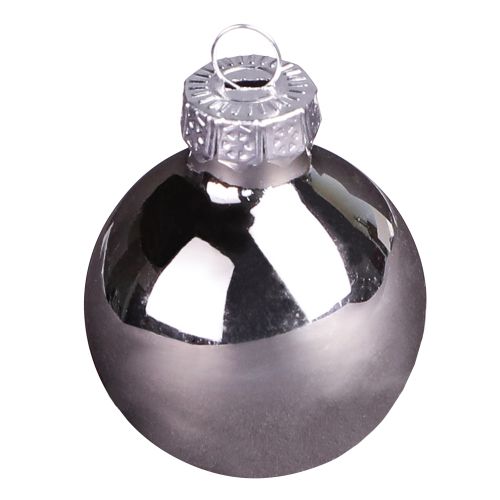 Artikel Mini Weihnachtskugeln Set Silber-Aprikot Ø3cm, Glas, 22er-Pack, Festlicher Baumschmuck