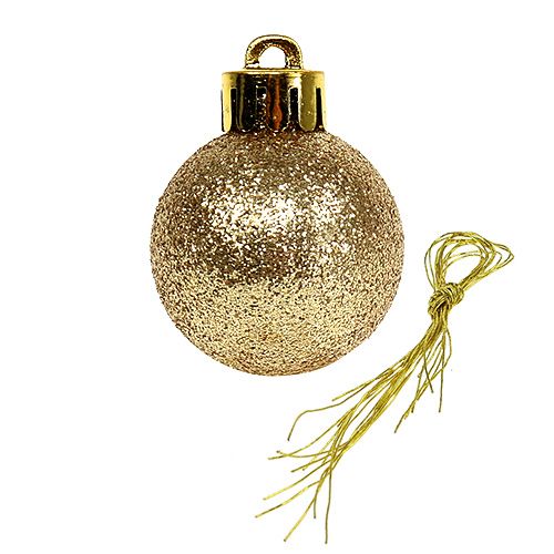 Mini Weihnachtskugel Gold Ø3cm 14St
