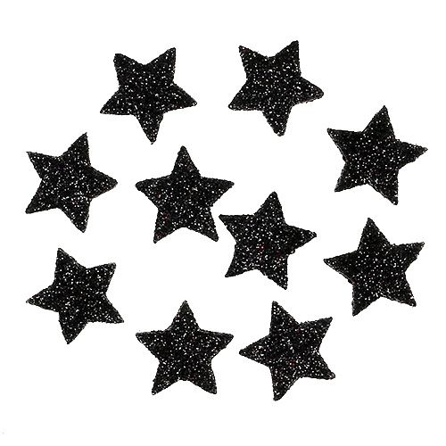 Mini Glitterstern Schwarz 2,5 cm 96St