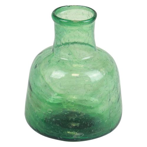 Mini Vase Glas Glasvase Blumenvase Grün Ø8,5cm H11cm
