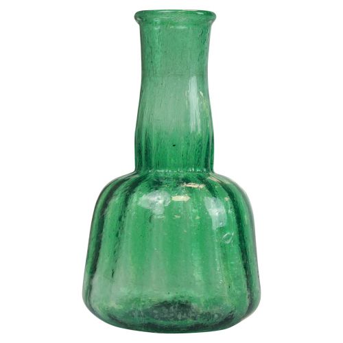 Artikel Mini Vase Glas Glasvase Blumenvase Grün Ø8,5cm H15cm