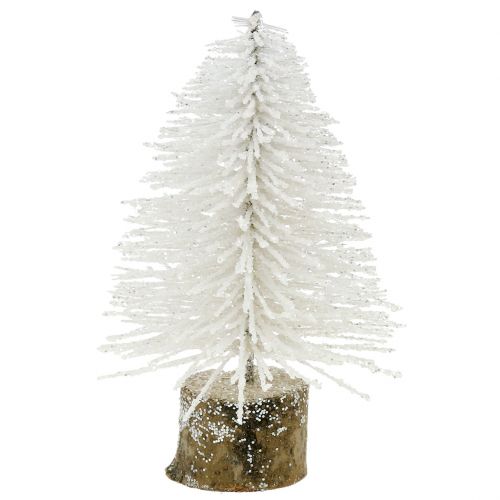 Artikel Mini-Weihnachtsbaum Weiß beglitzert 6St