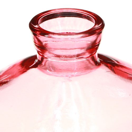 Artikel Minivasen Glas Bauchig Rosa Ø9cm H6cm Tischdeko Vintage 6 St