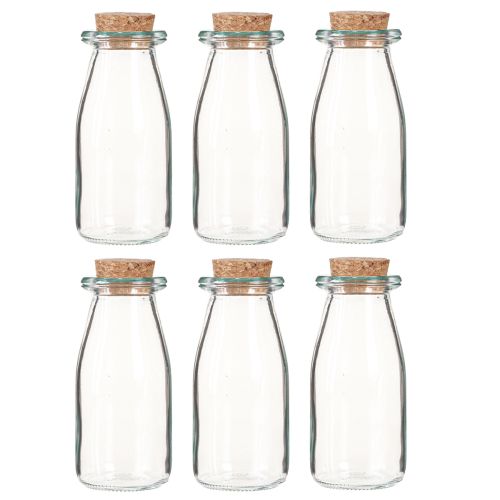 Artikel Minivasen Glas Retro Vasen mit Korken - Dekoration Hochzeit Tischdeko 6er Set