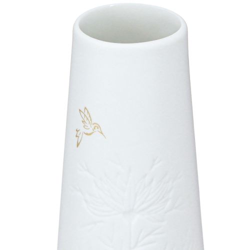 Artikel Porzellanvase Weiß Goldmotiv 3er-Set H12cm Tischdeko Blumenarrangements Frühling