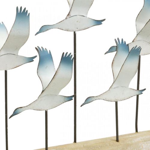 Floristik21 Maritime Sommerdeko, Fliegende Gänse, Metalldeko zum Stellen H27cm L30cm