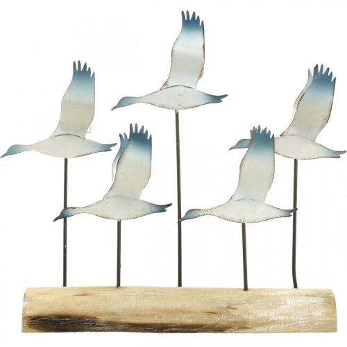 Floristik21 Maritime Sommerdeko, Fliegende Gänse, Metalldeko zum Stellen H27cm L30cm