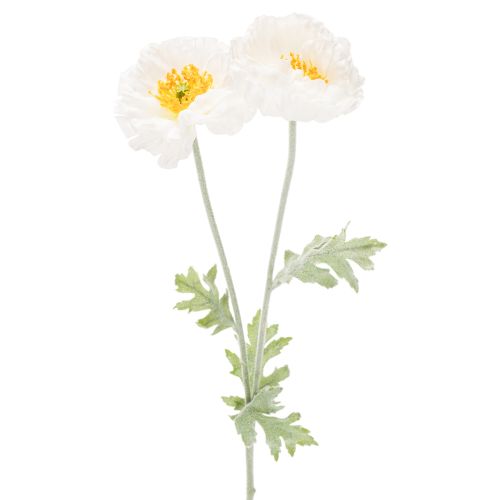 Kunstblume Mohn Weiß 78cm