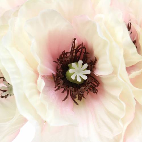 Artikel Mohnblume Weiß, Rosa 29cm 6St