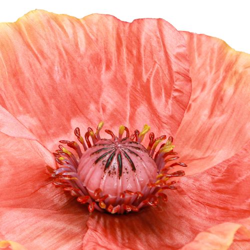 Artikel Mohnblume Kunstblume Orange Ø13cm 84cm für stilvolle Dekoration