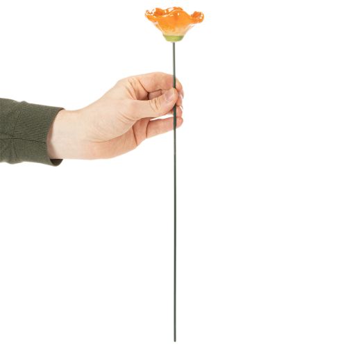 Artikel Keramik-Blumenstecker Mohn – Dekorative Akzente für Garten und Balkon, 42 cm, 4 Stück