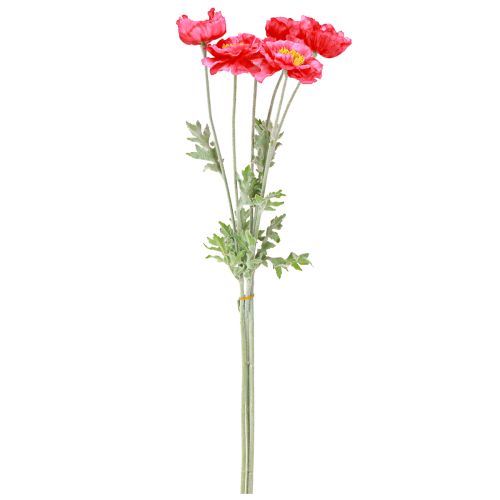 Artikel Mohnblumen Künstlich Rosa Kunstblumen Dekoration Ø6–7cm L78cm 3St Set