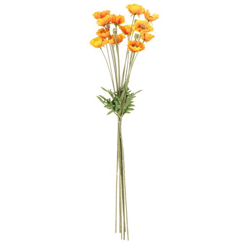 Artikel Mohnblumen Deko Kunstblumenstrauß Orange 78cm - Hochwertige Seidenblumen für Sommerdekoration