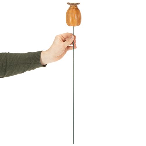 Artikel Gartenstecker Mohnkapsel Set 2 Stück Keramik 60 cm Höhe für Beet und Balkon