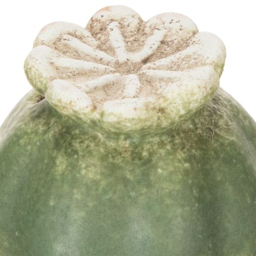 Artikel Mohnkapseln am Stab aus Keramik 41 cm – Set mit 4 Deko-Steckern in Grün für Garten und Balkon