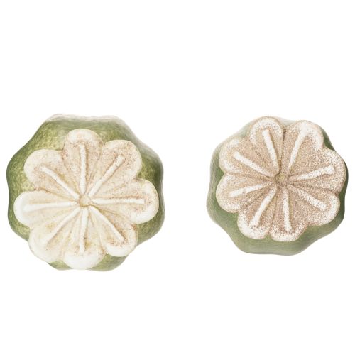 Artikel Mohnkapsel Gartenstecker 60 cm aus Keramik und Metall im 2er-Set für stilvolle Gartendekoration