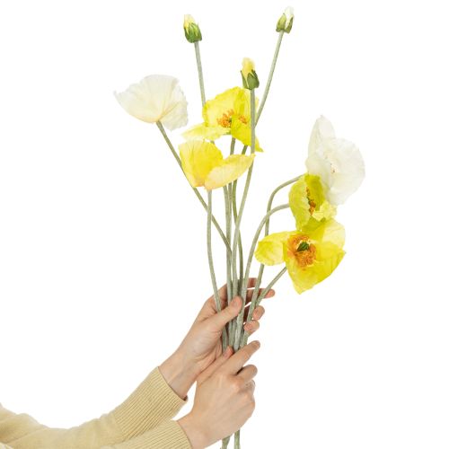 Artikel Künstliche Mohnblumen 95 cm Gelb für Wohn- und Bürodekoration