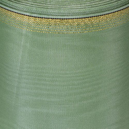 Artikel Moiré Kranzband Salbei-Grün mit Goldrand, 150mm x 25m, Dekoratives Band für Floristik und Kränze