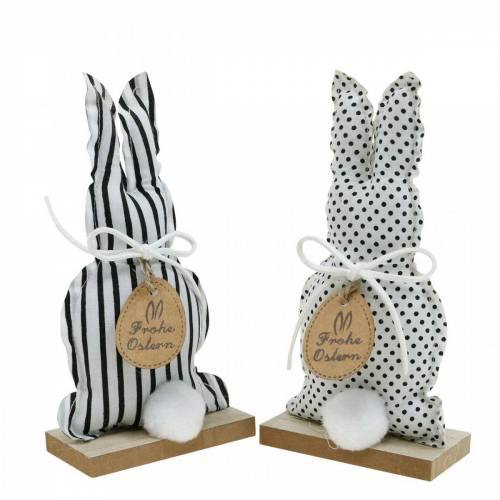 Monochrome Stoffhasen für Ostern, Frühlingsdeko “Frohe Ostern”, Osterhasen Schwarz, Weiß 15,5cm 4St Monochrome Stoffhasen für Ostern, Frühlingsdeko “Frohe Ostern”, Osterhasen Schwarz, Weiß 15,5cm 4St