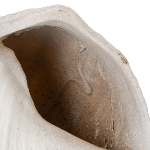 Artikel Dekorative Muschel aus Polystone 44 cm in Weiß-Gold für maritime Dekoration