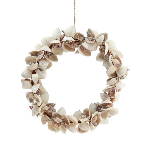 Floristik21 Muschelkranz Muschel Deko Hängedeko Maritim Ø33cm 60cm